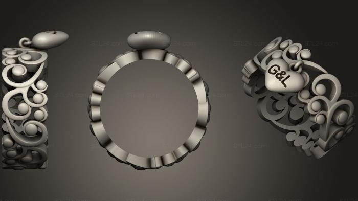Ювелирные перстни и кольца (Кольцо 170, JVLRP_0652) 3D модель для ЧПУ станка